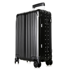 拉杆箱女铝镁合金高端金属经典旅行箱万向轮男时尚商务TSA密码锁登机箱行李箱 黑色 29寸