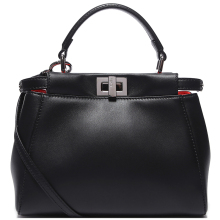 FENDI FENDI Women PEEKABOO series black sheepskin small handbag messenger bag shoulder bag 8BN244 68
